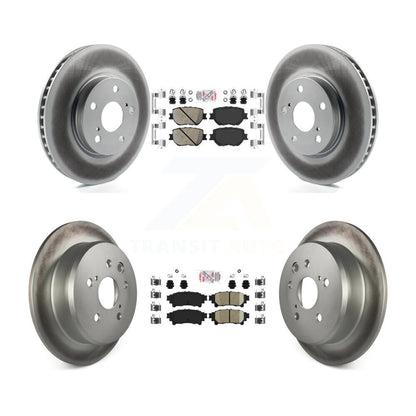 Kit de plaquettes en céramique avant et arrière et de rotors de frein à disque revêtus pour Lexus IS250