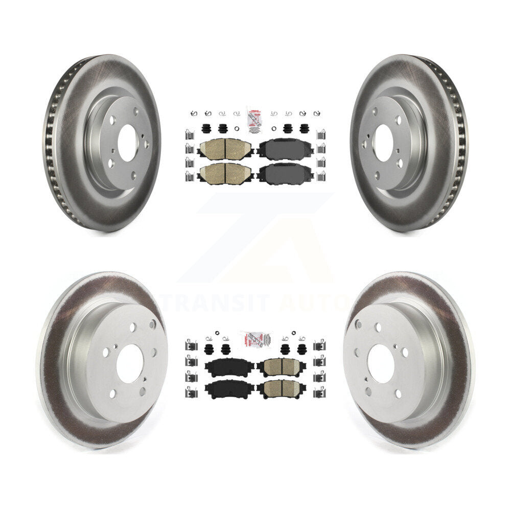 Kit de plaquettes de frein en céramique avant et arrière et disques de frein enduits pour Toyota Mira 2016 – 2020