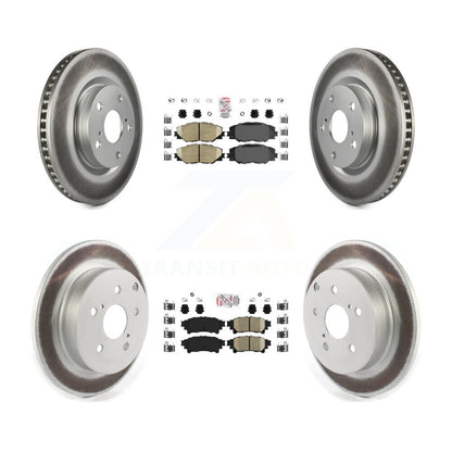 Kit de plaquettes de frein en céramique avant et arrière et disques de frein enduits pour Toyota Mira 2016 – 2020