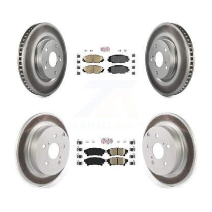 Kit de plaquettes de frein en céramique avant et arrière et disques de frein enduits pour Toyota Mira 2016 – 2020