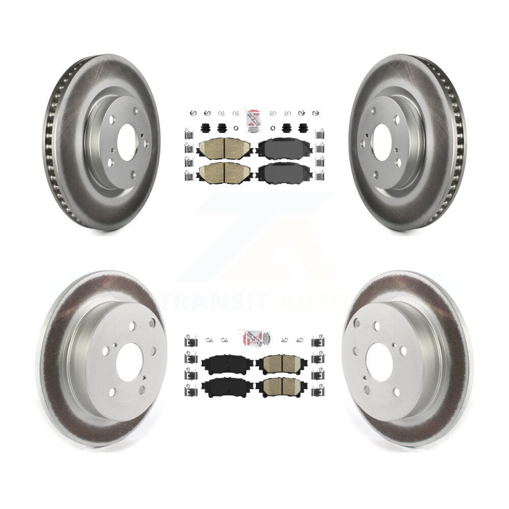 Kit de plaquettes de frein en céramique avant et arrière et disques de frein enduits pour Toyota Mira 2016 – 2020