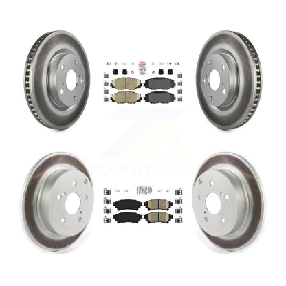 Kit de plaquettes de frein en céramique avant et arrière et disques de frein enduits pour Toyota Mira 2016 – 2020