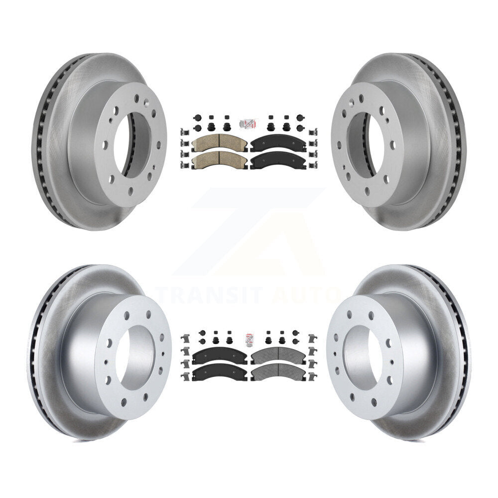 Kit de Rotor de frein à revêtement de plaquette semi-métallique avant et arrière en céramique pour GMC Chevrolet 250