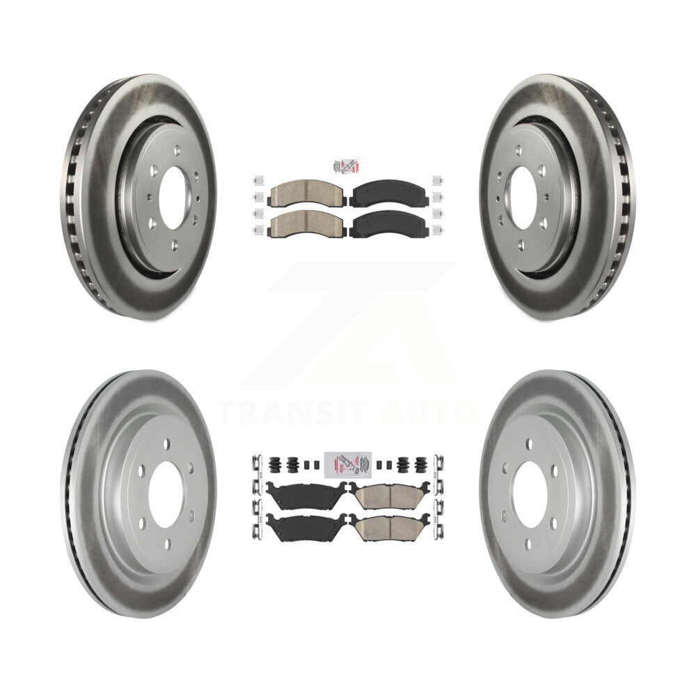 Kit de rotors de frein enduits de plaquettes en céramique avant et arrière, pour Ford F-150 Expedition Lincol