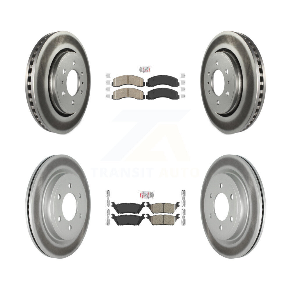 Kit de rotors de frein enduits de plaquettes en céramique avant et arrière, pour Ford F-150 Expedition Lincol
