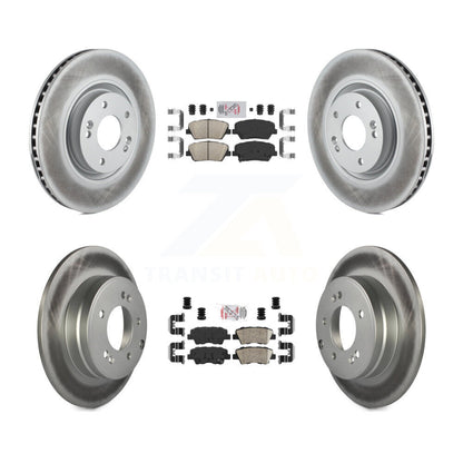 Kit de plaquettes en céramique avant et arrière et de rotors de frein à disque revêtus pour Hyundai Azera