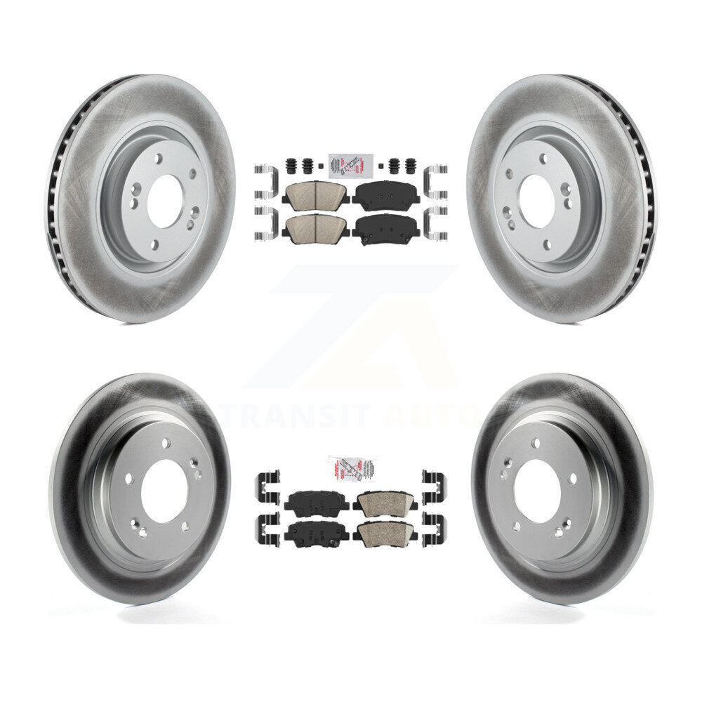 Kit de rotors de frein à revêtement de plaquettes en céramique avant et arrière, pour Hyundai Azera Limite 2016 – 2017