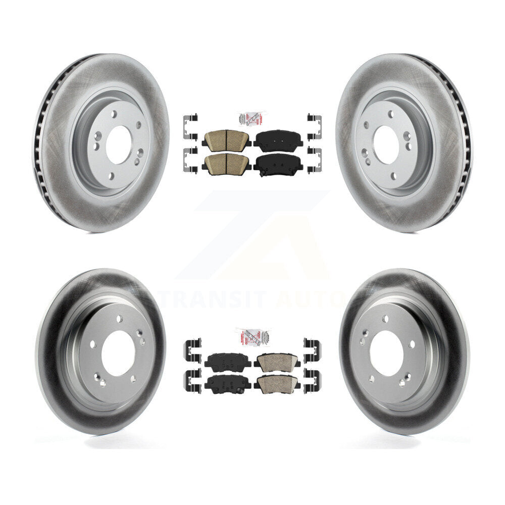 Kit de rotors de frein à revêtement de plaquettes en céramique avant et arrière, pour Hyundai Azera Limite 2016 – 2017