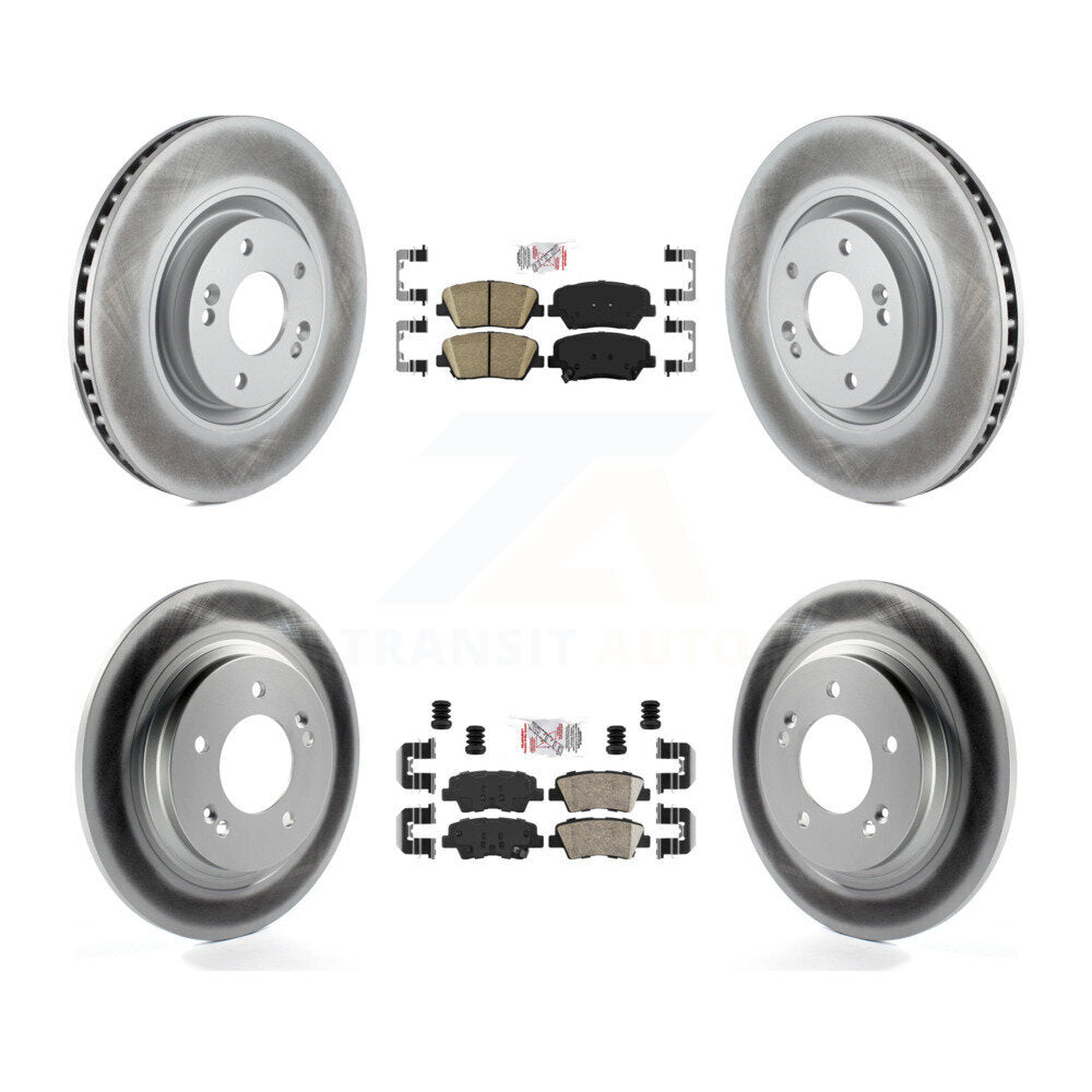 Kit de rotors de frein à revêtement de plaquettes en céramique avant et arrière, pour Hyundai Azera Limite 2016 – 2017