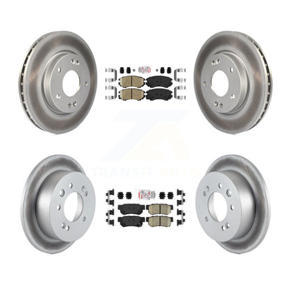 Kit de plaquettes en céramique avant et arrière et de rotors de frein à disque revêtus pour Hyundai Elantra