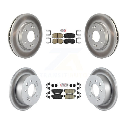 Kit de plaquettes en céramique avant et arrière et de rotors de frein à disque revêtus pour Hyundai Elantra
