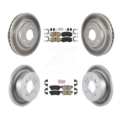 Kit de plaquettes en céramique avant et arrière et de rotors de frein à disque revêtus pour Hyundai Elantra