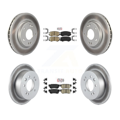 Kit de plaquettes en céramique avant et arrière et de rotors de frein à disque revêtus pour Hyundai Elantra
