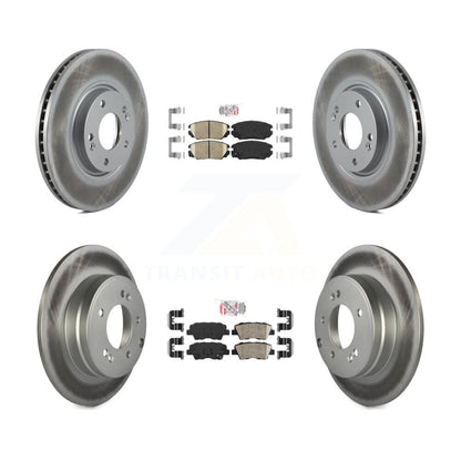 Kit de plaquettes en céramique avant et arrière et de rotors de frein à disque revêtus pour Hyundai Azera