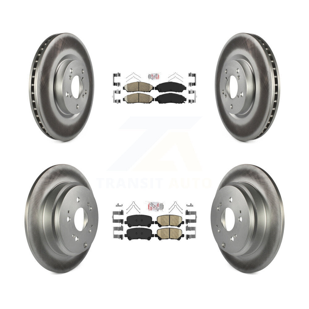 Kit de Rotor de frein à disque enduit de tampons en céramique avant et arrière, pour Honda Pilot Acura MDX ZD