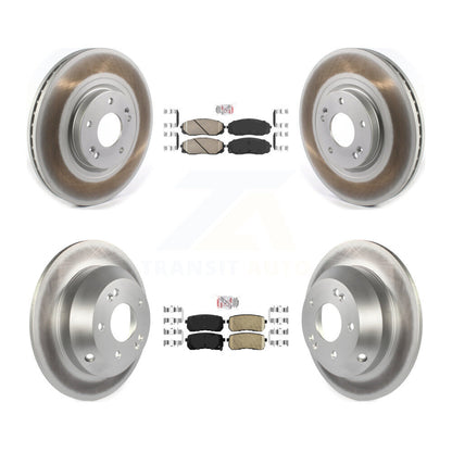 Kit de plaquettes en céramique avant et arrière et de rotors de frein à disque revêtus pour Kia Sedon 2015 – 2021