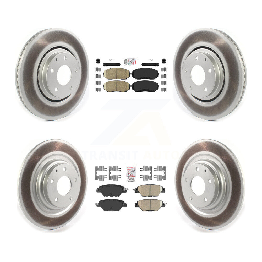 Kit de plaquettes en céramique avant et arrière et de rotors de frein à disque revêtus pour Mazda CX-2016 – 2023