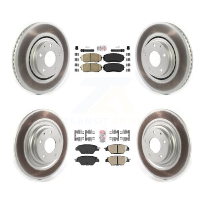 Kit de plaquettes en céramique avant et arrière et de rotors de frein à disque revêtus pour Mazda CX-2016 – 2023