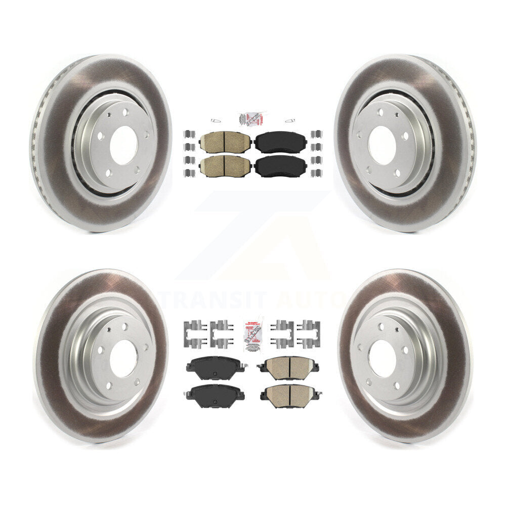 Kit de plaquettes en céramique avant et arrière et de rotors de frein à disque revêtus pour Mazda CX-2016 – 2023