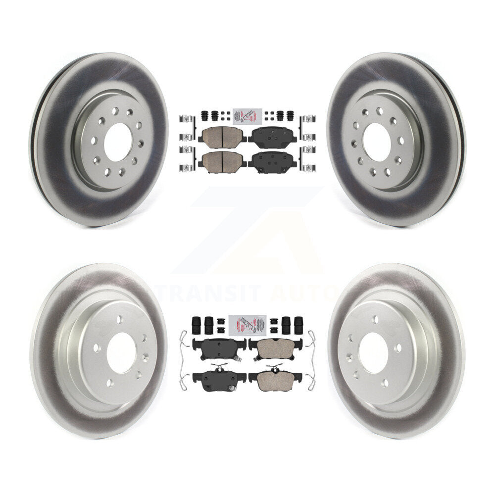 Kit de plaquettes en céramique avant et arrière et disques de frein à disque enduits pour Buick Envision