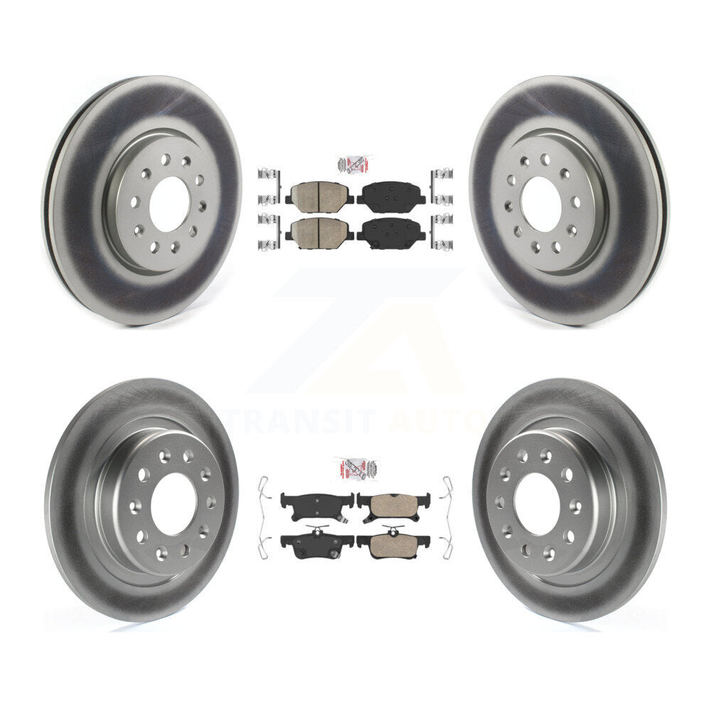 Kit de plaquettes en céramique avant et arrière et disques de frein à disque enduits pour Buick Envision