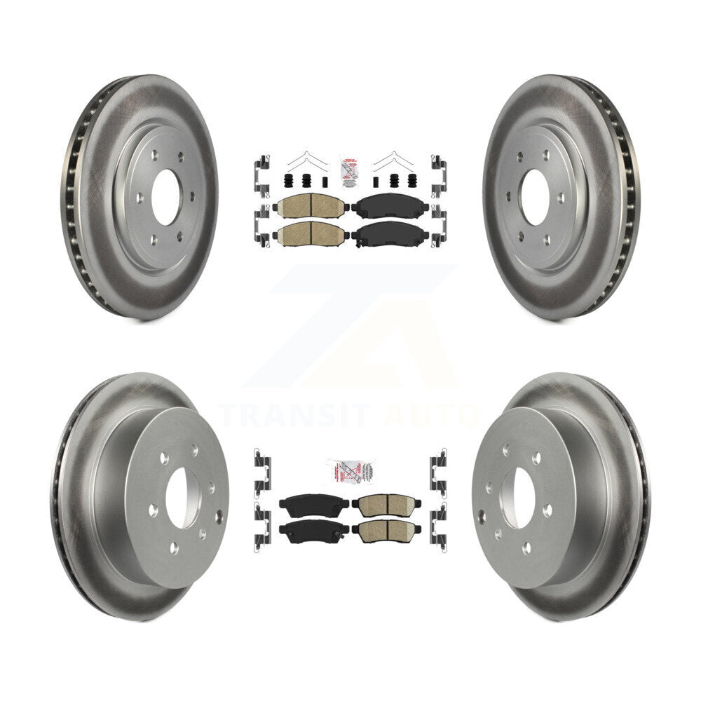 Kit de rotors de frein enduits de plaquettes en céramique avant et arrière, pour Nissan Frontier Xterra Suzuk