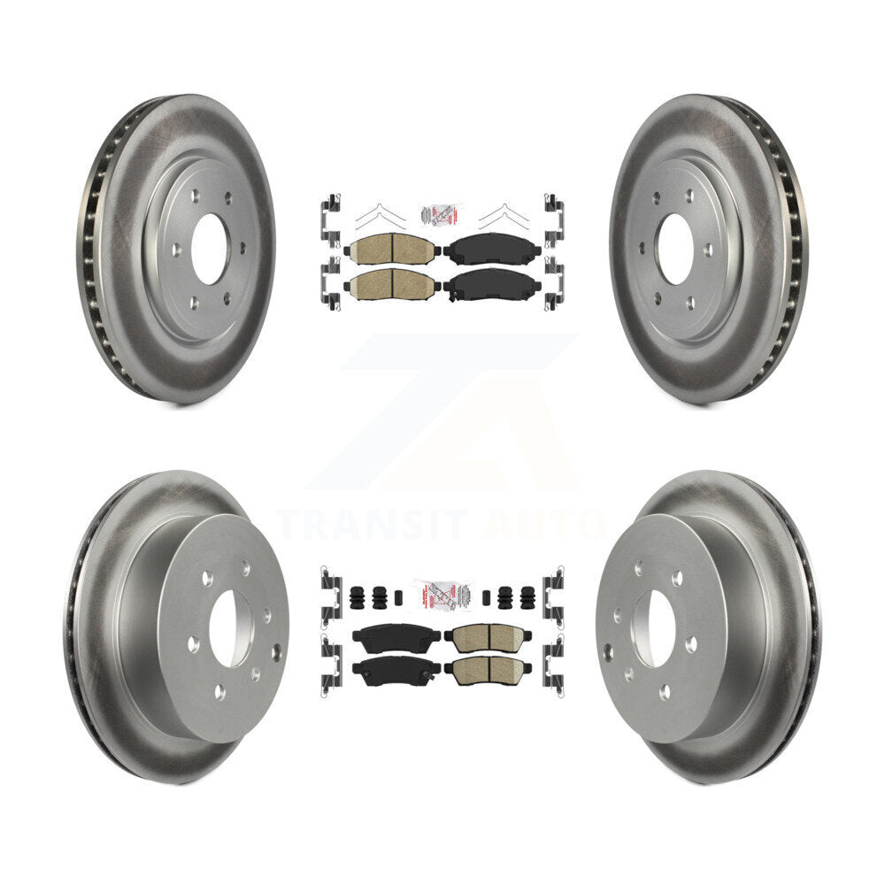 Kit de rotors de frein enduits de plaquettes en céramique avant et arrière, pour Nissan Frontier Xterra Suzuk