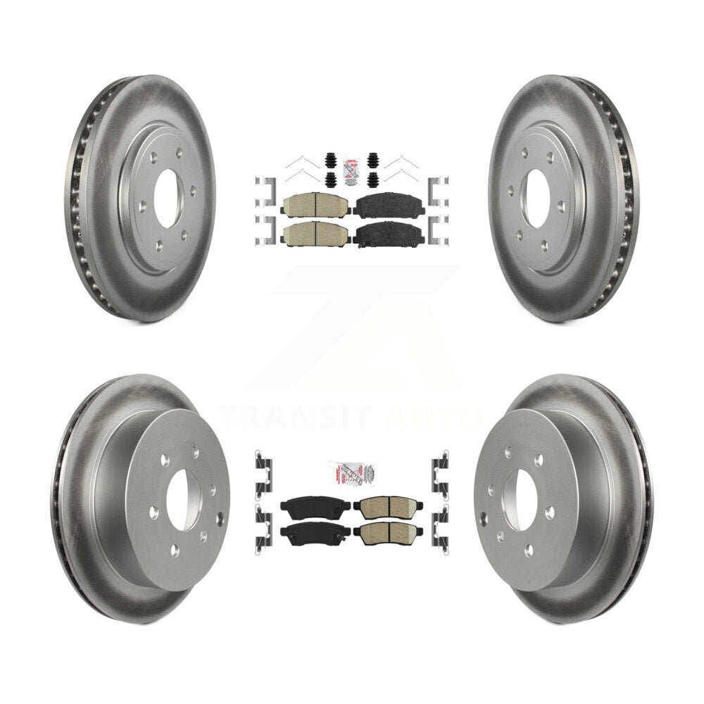 Kit de plaquettes en céramique avant et arrière et de rotors de frein à disque revêtus pour Suzuki Equator