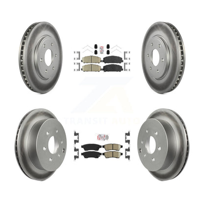 Kit de plaquettes en céramique avant et arrière et de rotors de frein à disque revêtus pour Suzuki Equator