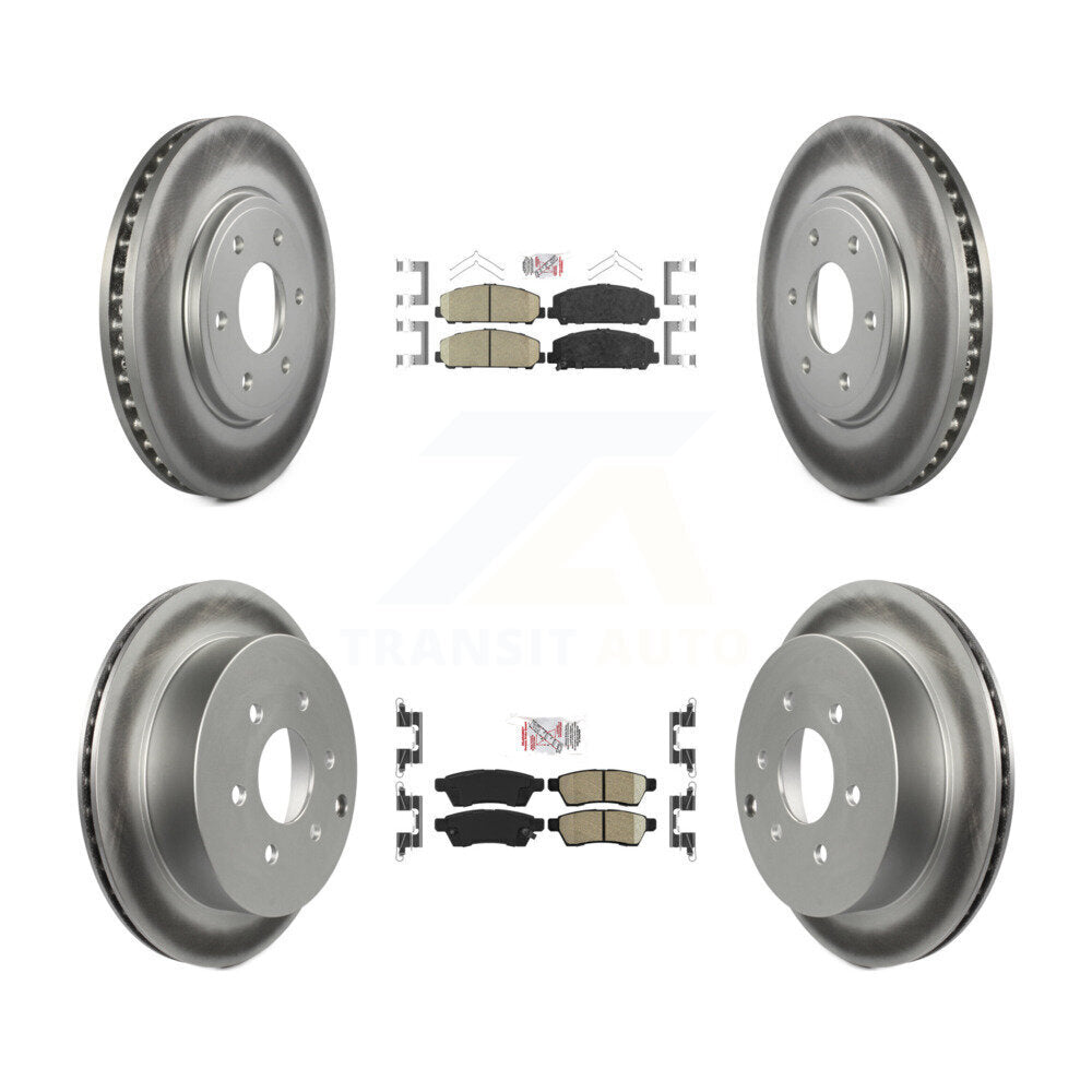 Kit de plaquettes en céramique avant et arrière et de rotors de frein à disque revêtus pour Suzuki Equator