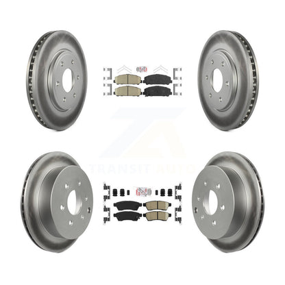 Kit de plaquettes en céramique avant et arrière et de rotors de frein à disque revêtus pour Suzuki Equator