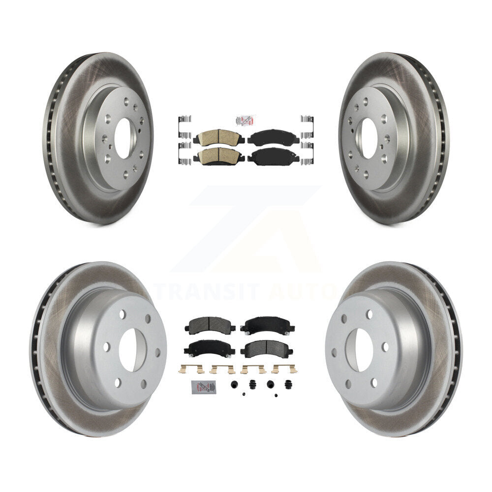 Kit de rotors de frein à revêtement semi-métallique, en céramique, avant et arrière, pour Chevrolet Expres