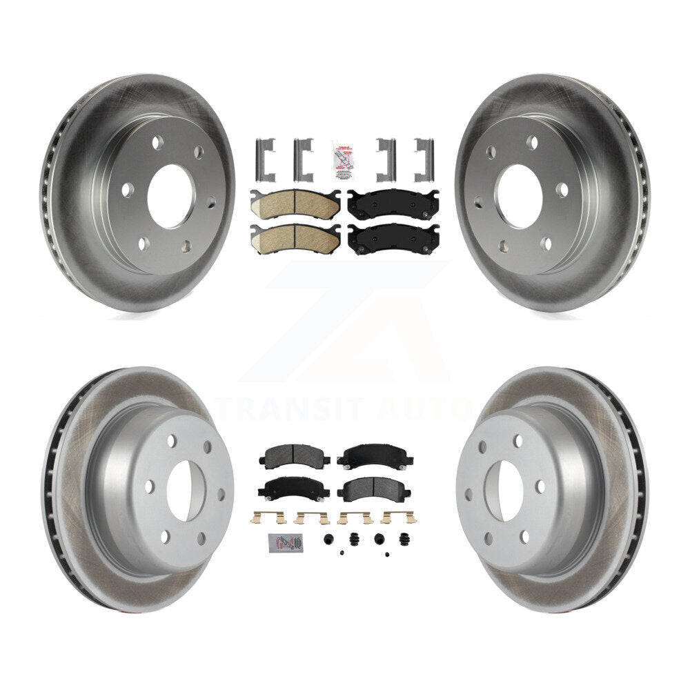 Kit de Rotor de frein à revêtement de plaquette semi-métallique avant et arrière en céramique pour Chevrolet 1500 GM