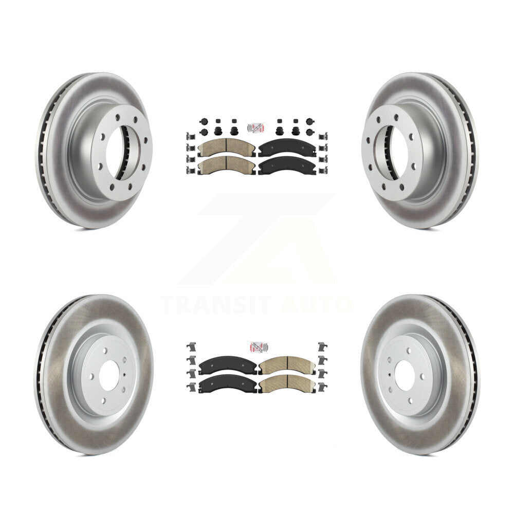 Kit de Rotor de frein à disque, revêtement de coussinets en céramique avant et arrière, pour Nissan NV2500 NV3500 NV150