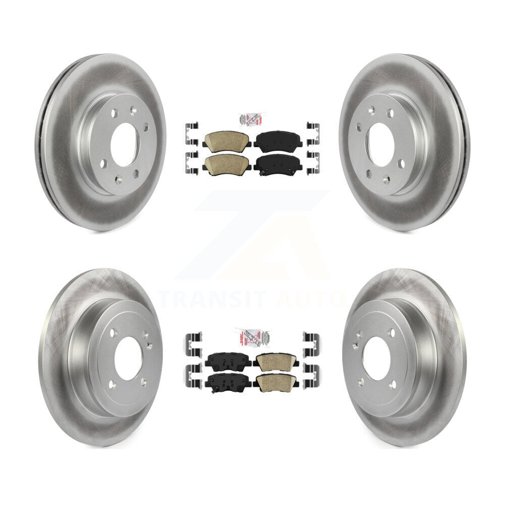Kit de plaquettes de frein en céramique avant et arrière et disques de frein enduits, pour Hyundai Accent Kia Ri