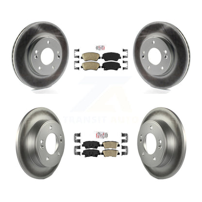 Kit de plaquettes en céramique avant et arrière et Rotor de frein revêtu, pour Hyundai Elantra GT Kia Fort