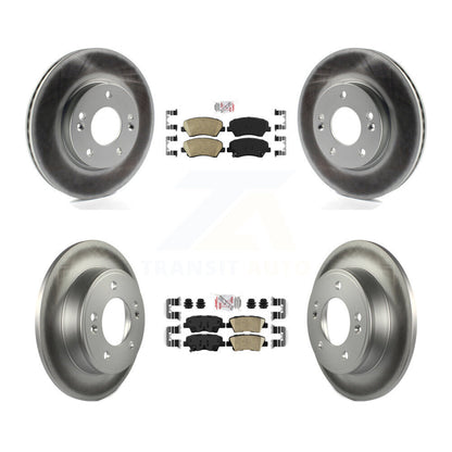Kit de plaquettes en céramique avant et arrière et Rotor de frein revêtu, pour Hyundai Elantra GT Kia Fort