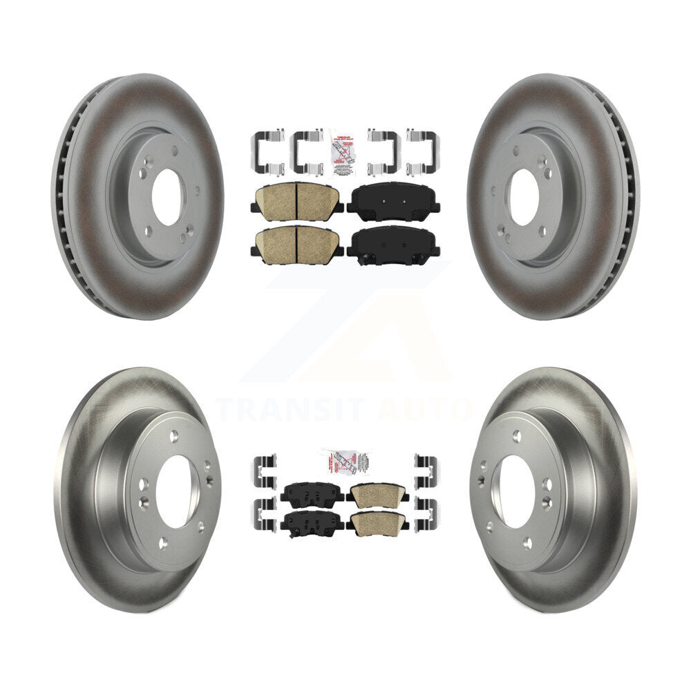 Kit de rotors de frein enduits de plaquettes en céramique avant et arrière, pour Hyundai Veloster Turbocharge