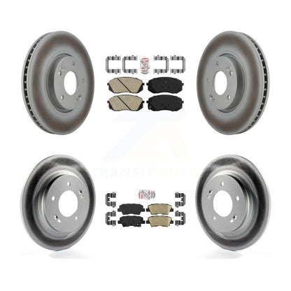 Kit de plaquettes en céramique avant et arrière et de rotors de frein à disque revêtus pour Kia Soul EV