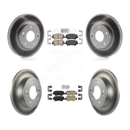 Kit de plaquettes en céramique avant et arrière et Rotor de frein revêtu, pour Kia Forte Hyundai Elantra G