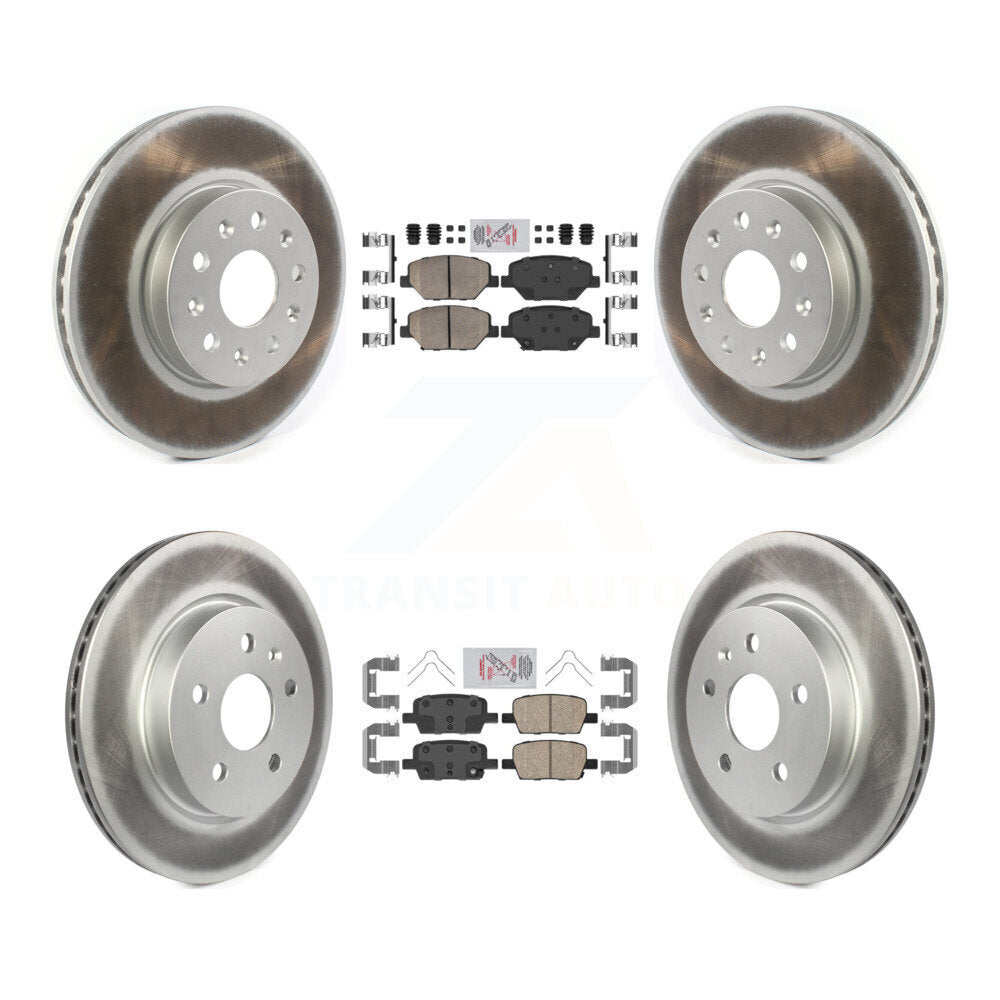 Kit de plaquettes en céramique avant et arrière et Rotors de frein à disque revêtus pour Chevrolet Camaro