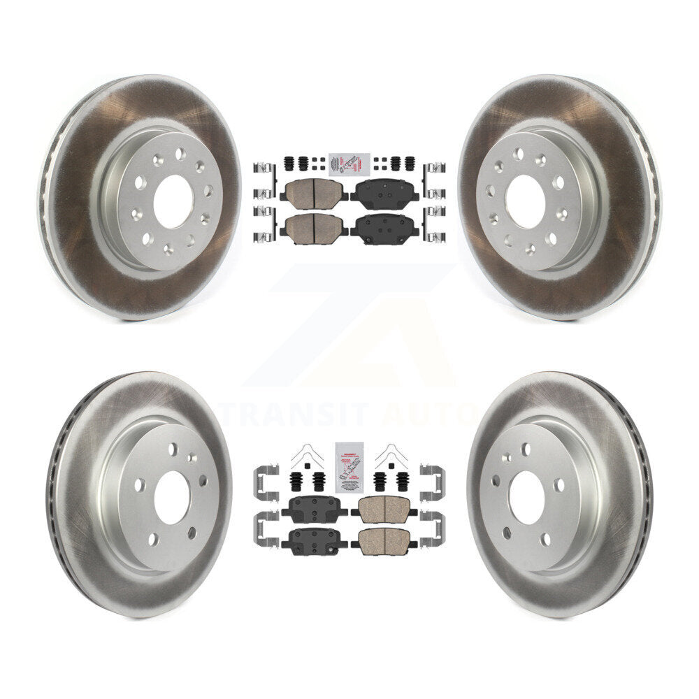 Kit de plaquettes en céramique avant et arrière et Rotors de frein à disque revêtus pour Chevrolet Camaro