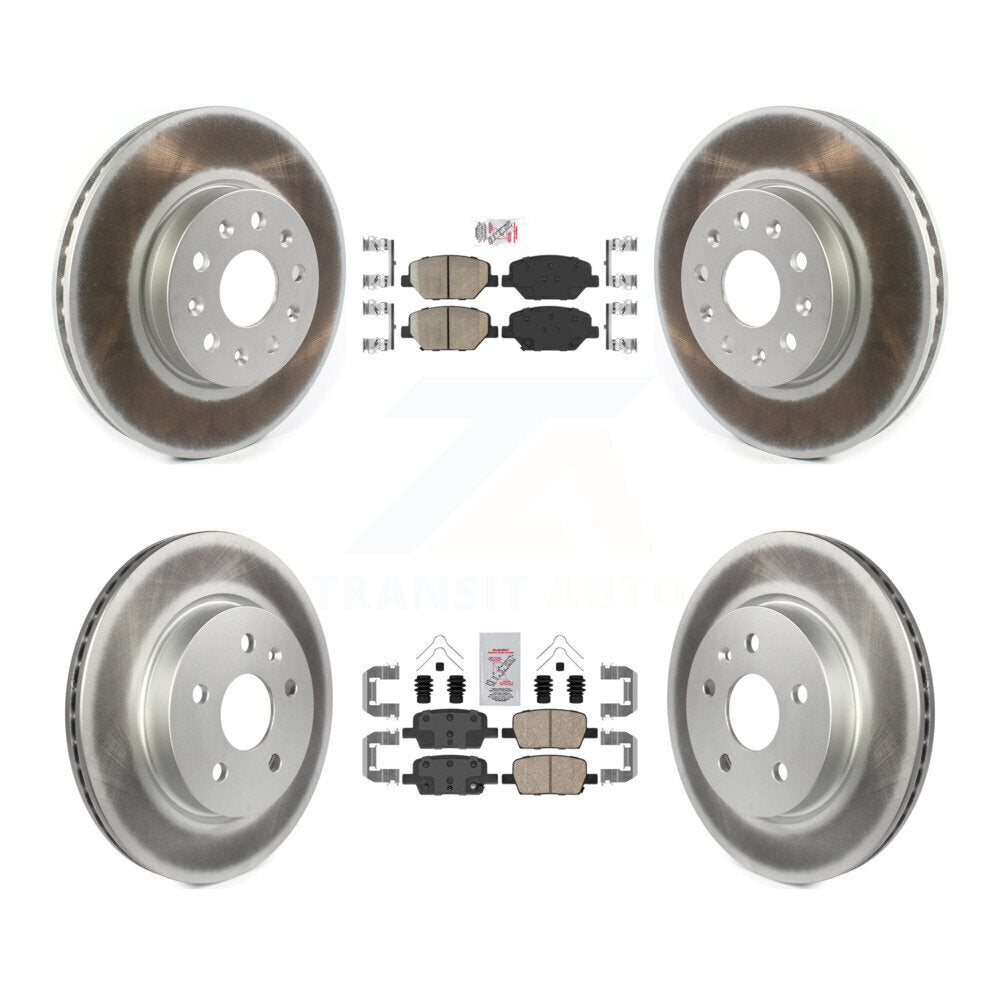 Kit de plaquettes en céramique avant et arrière et Rotors de frein à disque revêtus pour Chevrolet Camaro