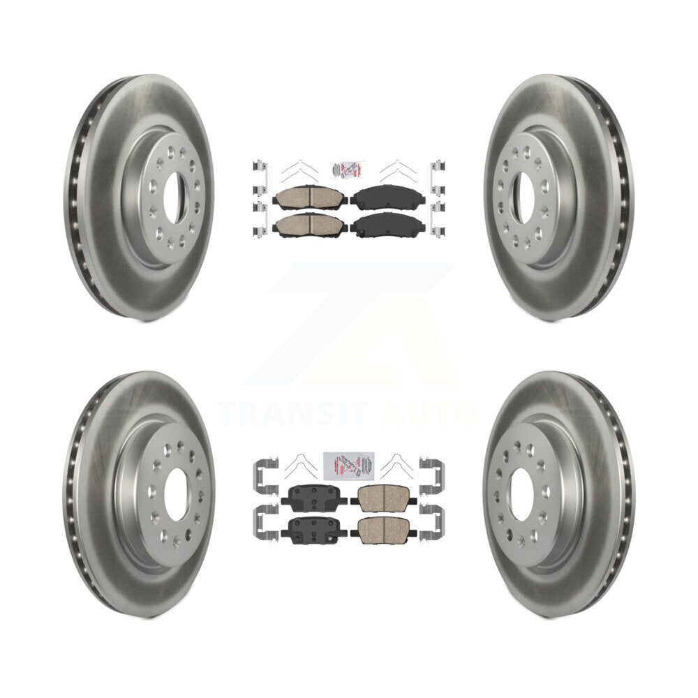 Kit de rotors de frein enduits de plaquettes en céramique avant et arrière, pour Chevrolet Traverse GMC Acadi