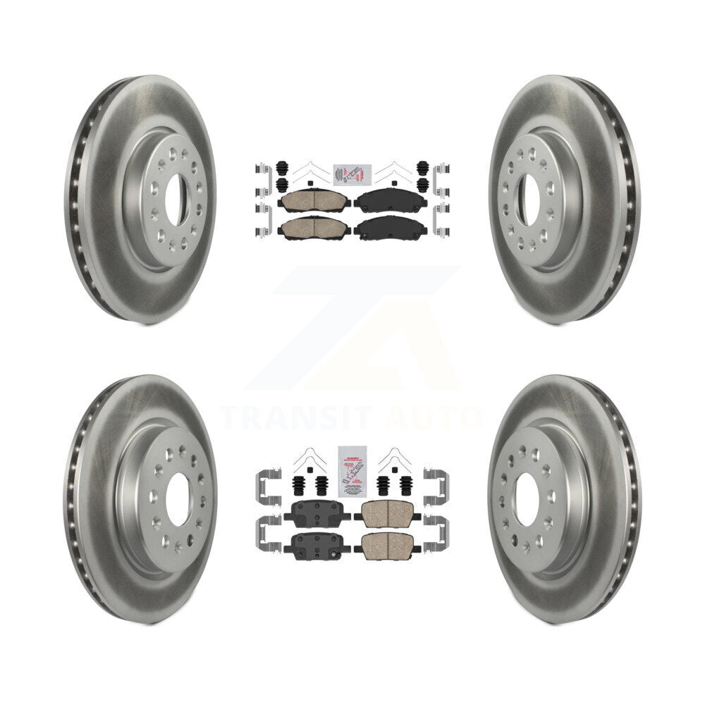 Kit de rotors de frein enduits de plaquettes en céramique avant et arrière, pour Chevrolet Traverse GMC Acadi