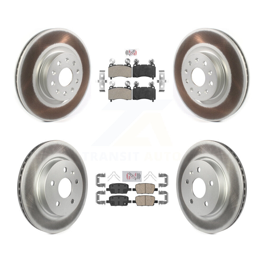 Kit de rotors de frein à disque avec revêtement en céramique, semi-métallique avant et arrière, pour Cadillac CT