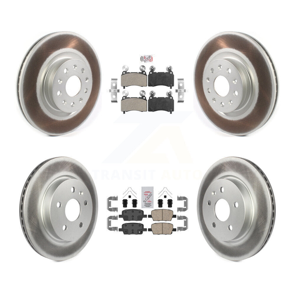 Kit de rotors de frein à disque avec revêtement en céramique, semi-métallique avant et arrière, pour Cadillac CT