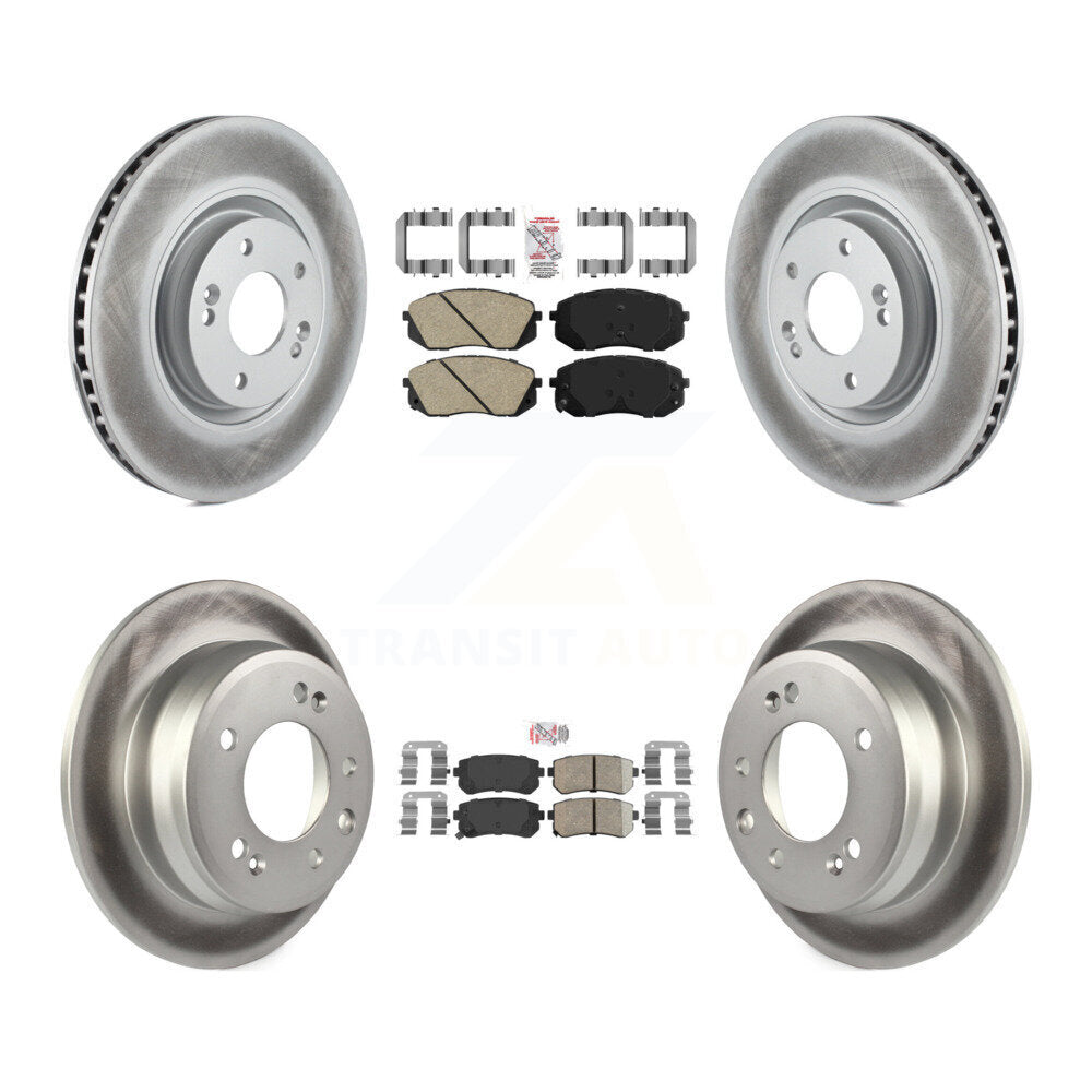 Kit de plaquettes en céramique avant et arrière et disques de frein enduits pour Hyundai Tucson
