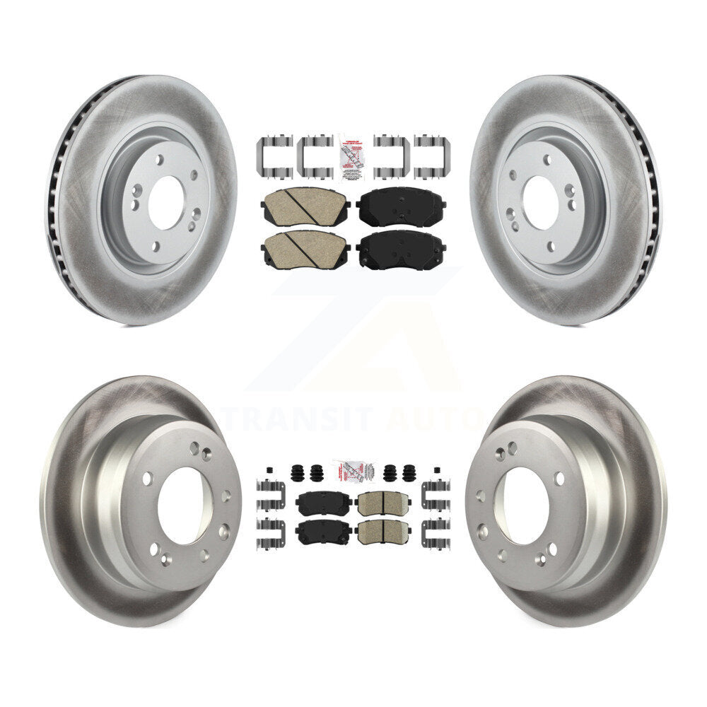 Kit de plaquettes en céramique avant et arrière et disques de frein enduits pour Hyundai Tucson