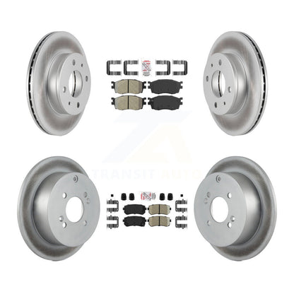 Kit de plaquettes en céramique avant et arrière semi-métalliques et Rotor de frein revêtu pour Hyundai Accen